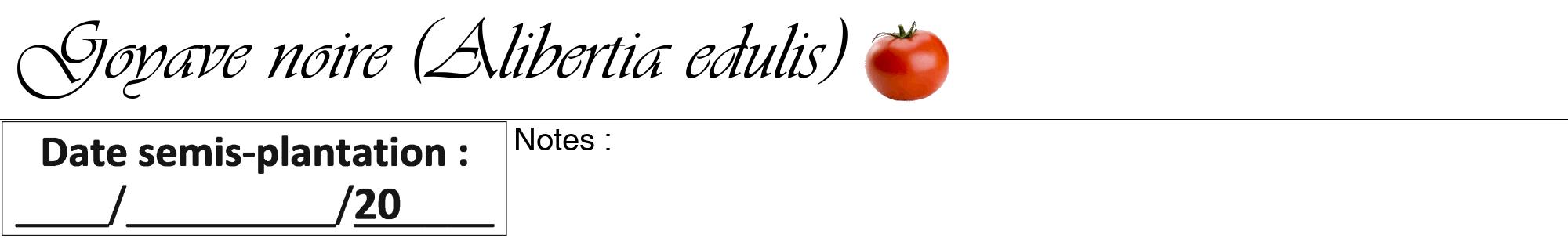 Étiquette de : Alibertia edulis - format a - style noire60viv avec comestibilité simplifiée