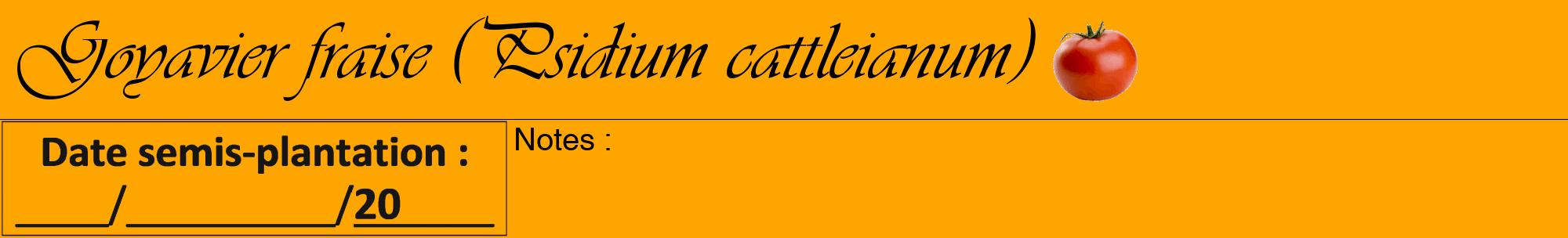 Étiquette de : Psidium cattleianum - format a - style noire22viv avec comestibilité simplifiée