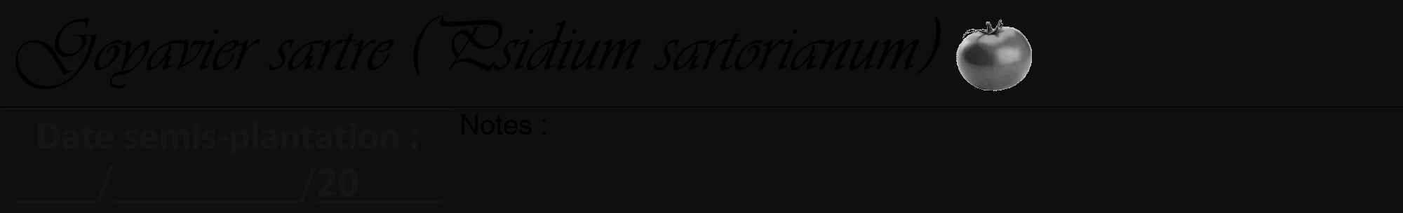 Étiquette de : Psidium sartorianum - format a - style noire7viv avec comestibilité simplifiée