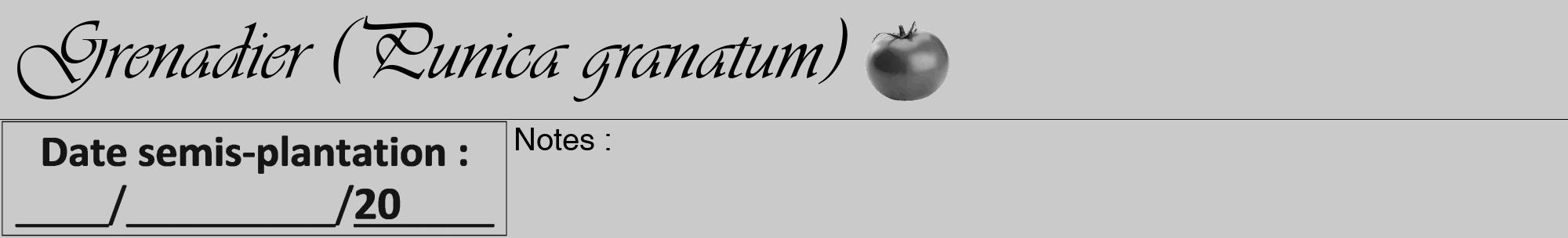 Étiquette de : Punica granatum - format a - style noire21viv avec comestibilité simplifiée