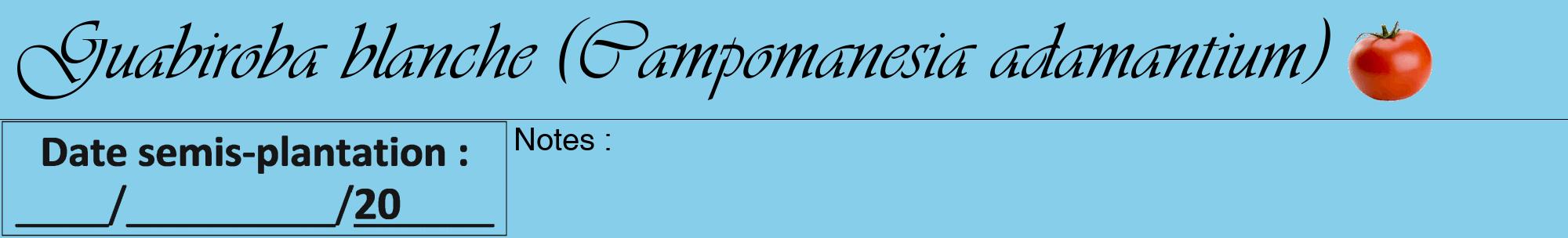 Étiquette de : Campomanesia adamantium - format a - style noire1viv avec comestibilité simplifiée