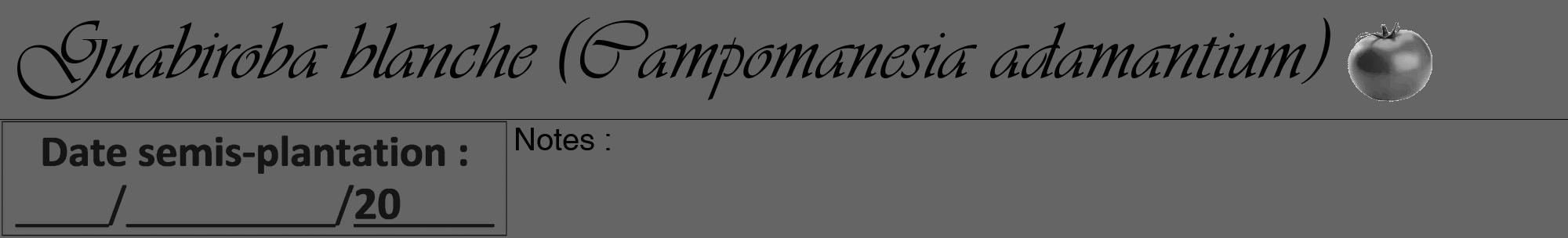 Étiquette de : Campomanesia adamantium - format a - style noire32viv avec comestibilité simplifiée