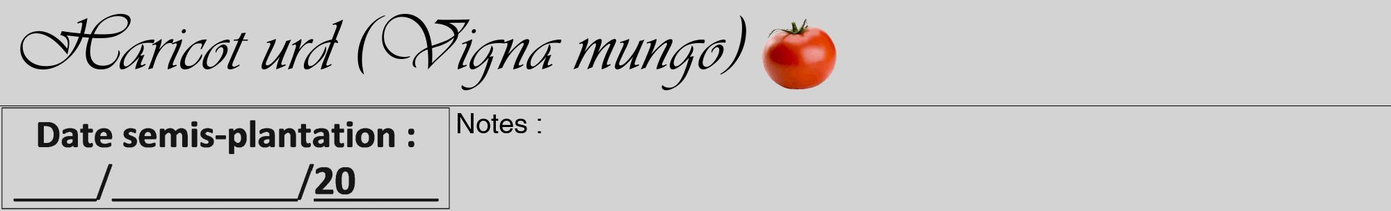 Étiquette de : Vigna mungo - format a - style noire56viv avec comestibilité simplifiée