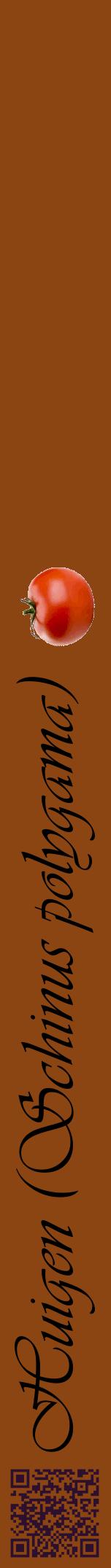 Étiquette de : Schinus polygama - format a - style noire30viv avec qrcode et comestibilité simplifiée