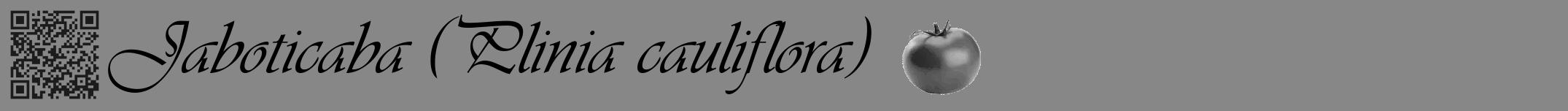 Étiquette de : Plinia cauliflora - format a - style noire12viv avec qrcode et comestibilité simplifiée