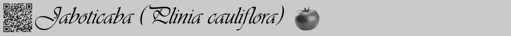Étiquette de : Plinia cauliflora - format a - style noire21viv avec qrcode et comestibilité simplifiée