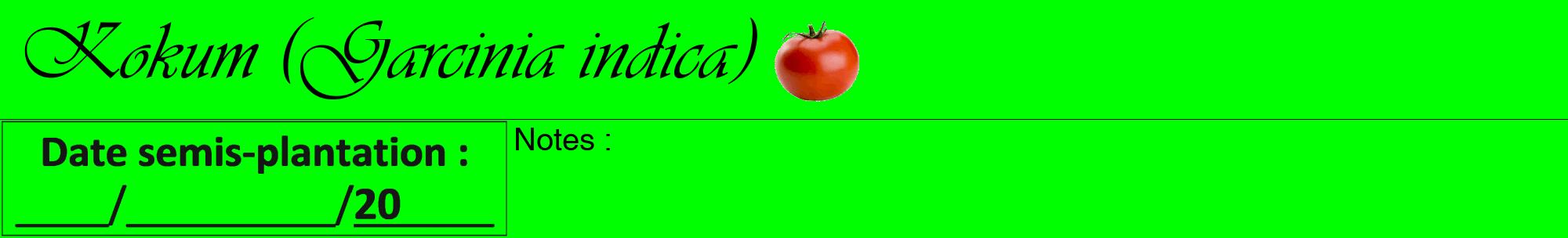 Étiquette de : Garcinia indica - format a - style noire16viv avec comestibilité simplifiée