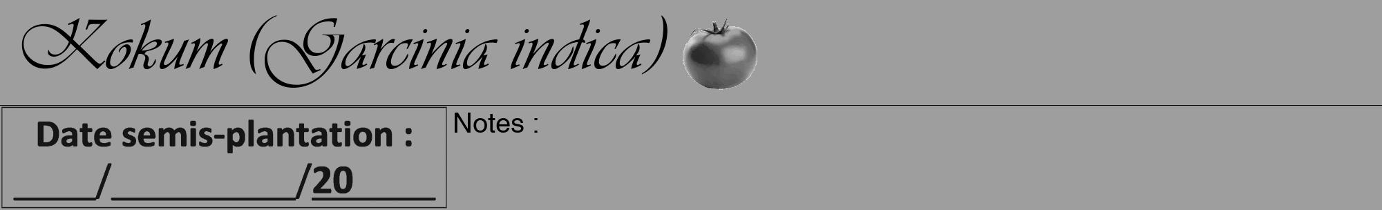 Étiquette de : Garcinia indica - format a - style noire23viv avec comestibilité simplifiée