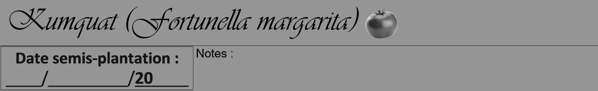 Étiquette de : Fortunella margarita - format a - style noire16viv avec comestibilité simplifiée