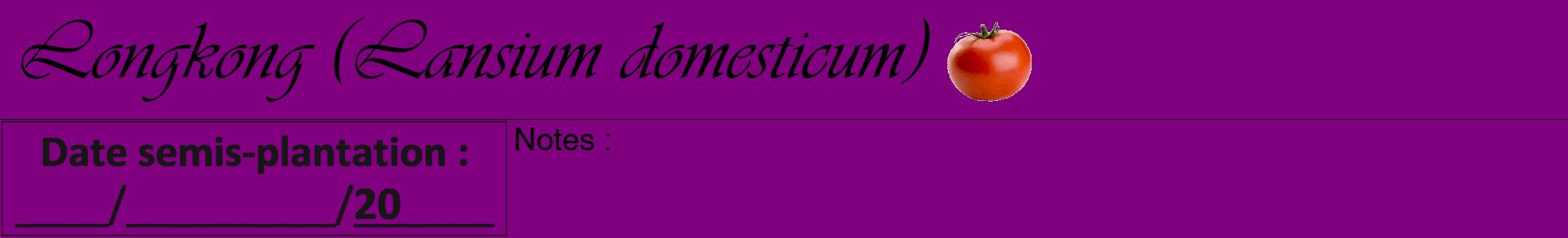 Étiquette de : Lansium domesticum - format a - style noire46viv avec comestibilité simplifiée