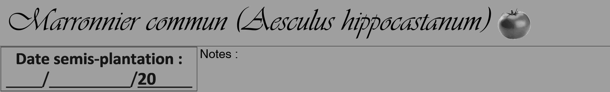 Étiquette de : Aesculus hippocastanum - format a - style noire24viv avec comestibilité simplifiée