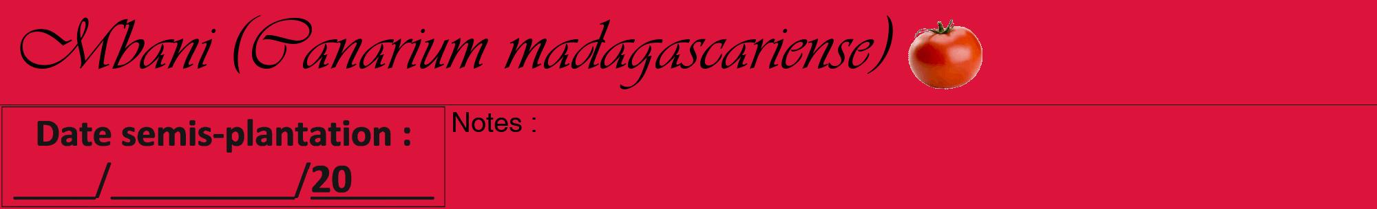 Étiquette de : Canarium madagascariense - format a - style noire36viv avec comestibilité simplifiée