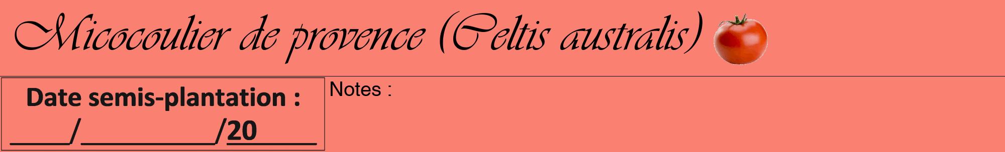 Étiquette de : Celtis australis - format a - style noire38viv avec comestibilité simplifiée