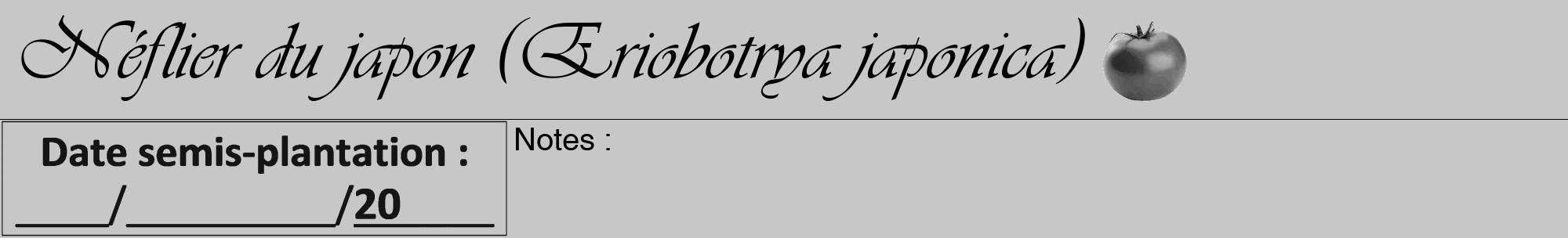 Étiquette de : Eriobotrya japonica - format a - style noire15viv avec comestibilité simplifiée