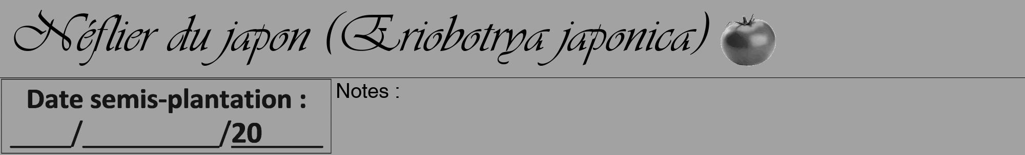 Étiquette de : Eriobotrya japonica - format a - style noire38viv avec comestibilité simplifiée
