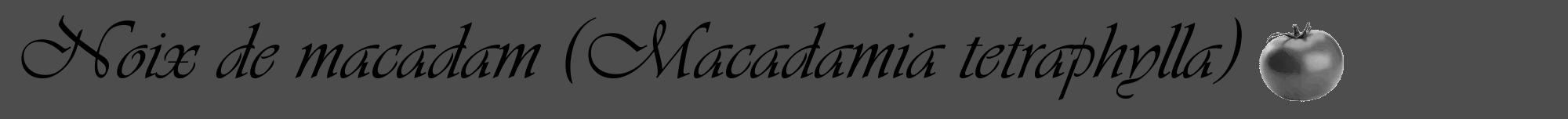 Étiquette de : Macadamia tetraphylla - format a - style noire28viv avec comestibilité simplifiée