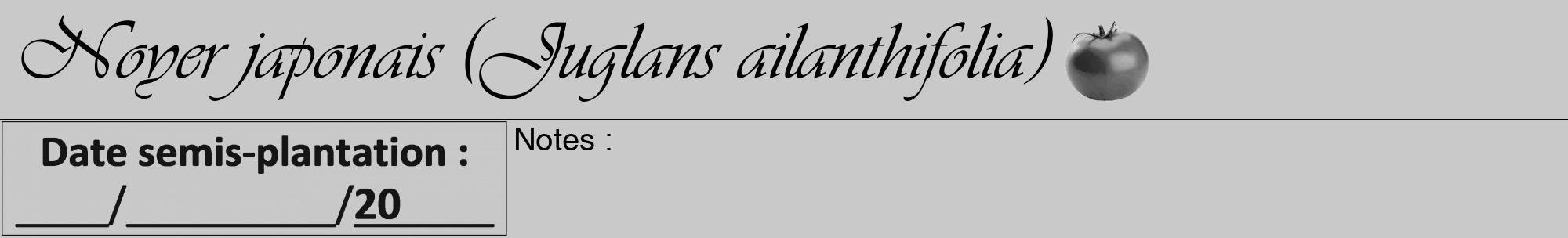 Étiquette de : Juglans ailanthifolia - format a - style noire54basiqueviv avec comestibilité simplifiée