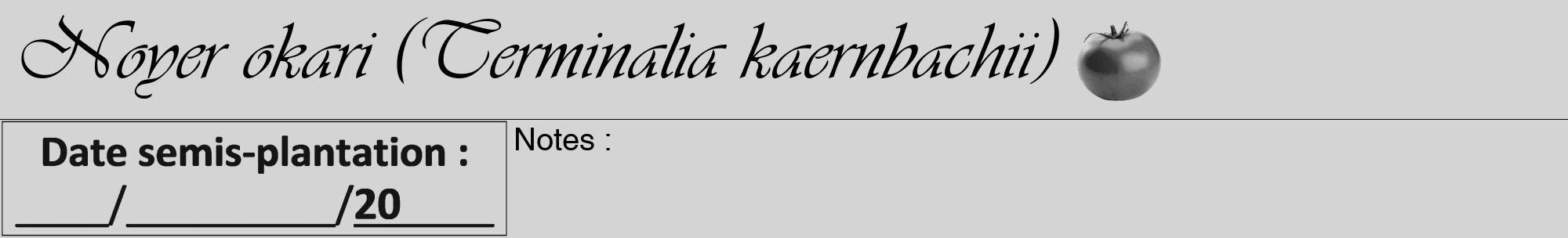Étiquette de : Terminalia kaernbachii - format a - style noire40basiqueviv avec comestibilité simplifiée