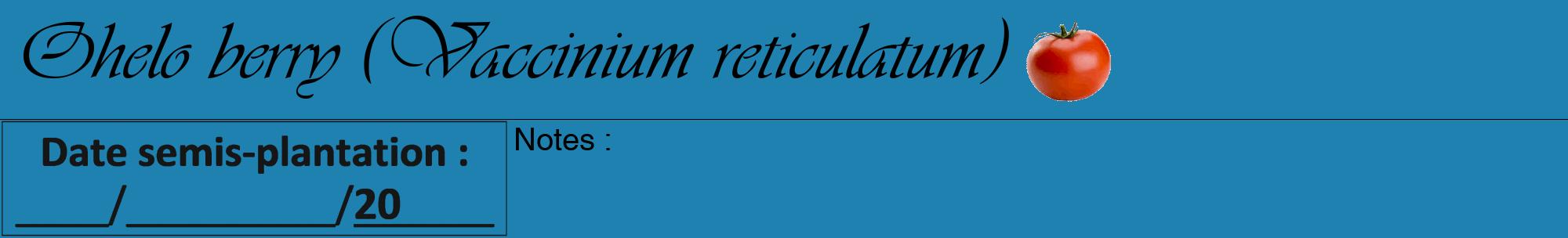 Étiquette de : Vaccinium reticulatum - format a - style noire6viv avec comestibilité simplifiée