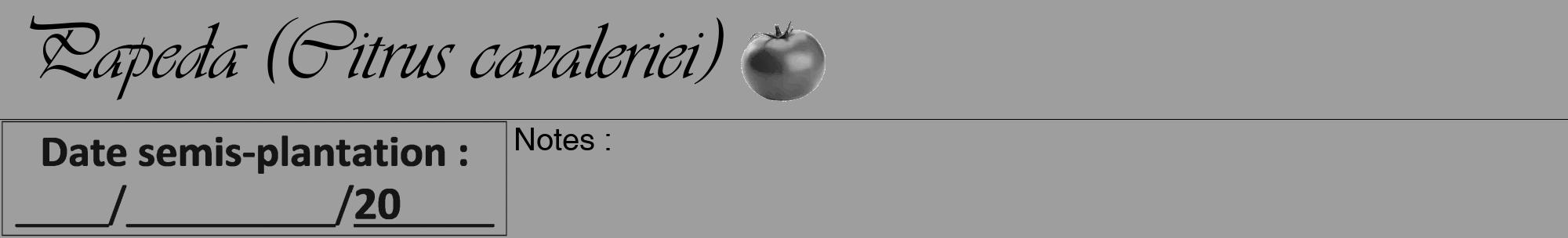Étiquette de : Citrus cavaleriei - format a - style noire23viv avec comestibilité simplifiée