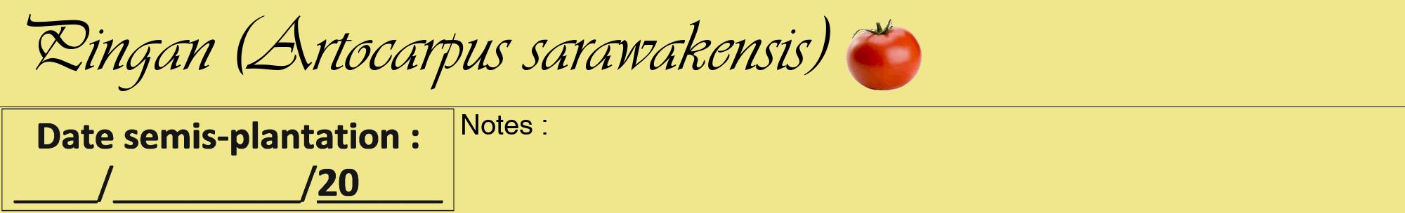 Étiquette de : Artocarpus sarawakensis - format a - style noire20viv avec comestibilité simplifiée