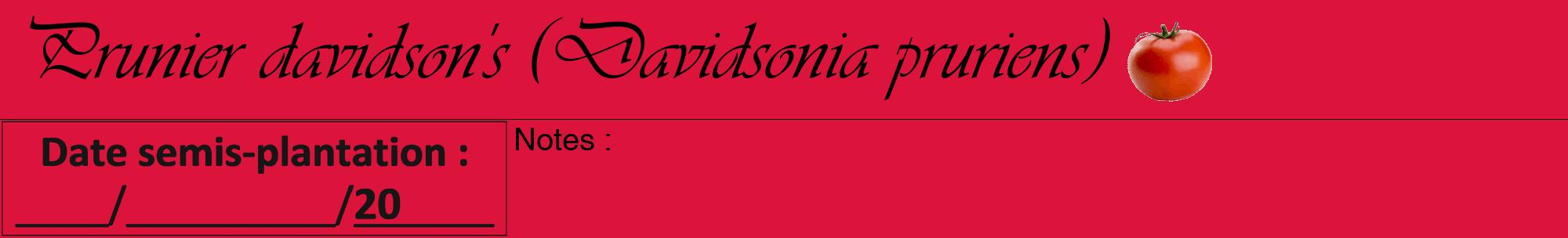 Étiquette de : Davidsonia pruriens - format a - style noire36viv avec comestibilité simplifiée