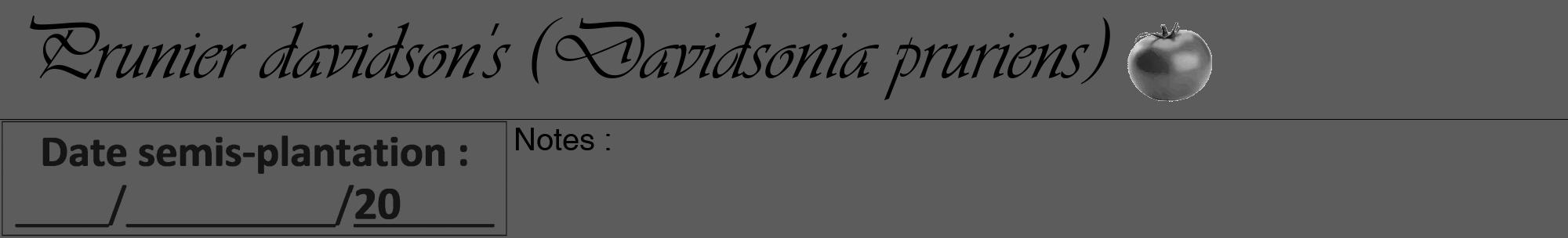 Étiquette de : Davidsonia pruriens - format a - style noire49viv avec comestibilité simplifiée