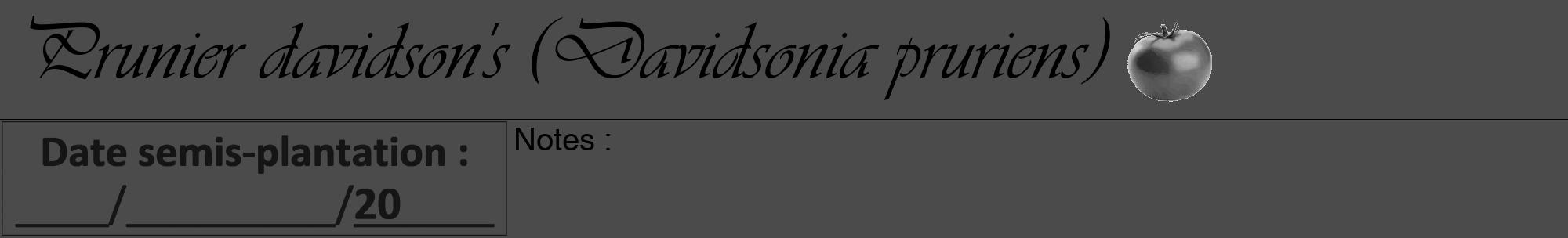 Étiquette de : Davidsonia pruriens - format a - style noire9viv avec comestibilité simplifiée