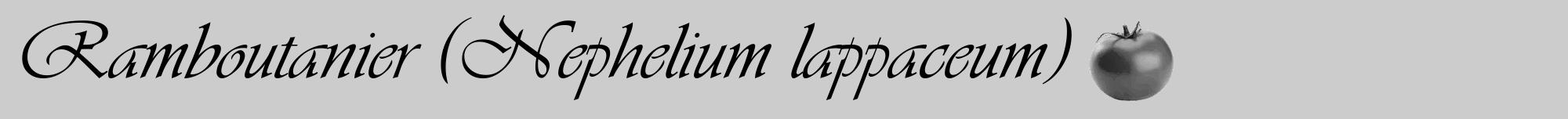 Étiquette de : Nephelium lappaceum - format a - style noire0viv avec comestibilité simplifiée
