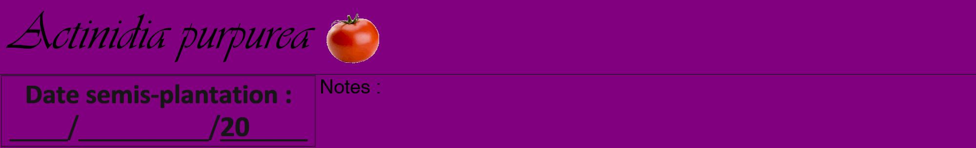 Étiquette de : Actinidia purpurea - format a - style noire46viv avec comestibilité simplifiée