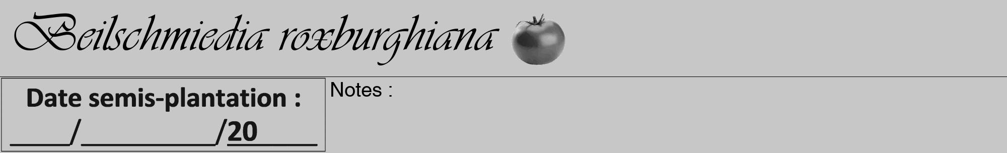 Étiquette de : Beilschmiedia roxburghiana - format a - style noire15viv avec comestibilité simplifiée