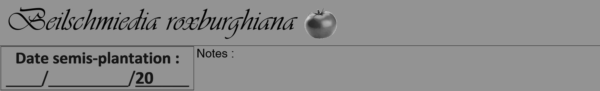 Étiquette de : Beilschmiedia roxburghiana - format a - style noire44viv avec comestibilité simplifiée