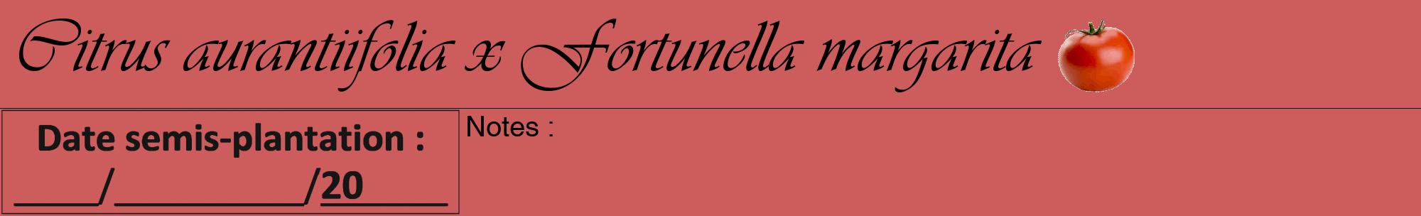 Étiquette de : Citrus aurantiifolia x Fortunella margarita - format a - style noire35viv avec comestibilité simplifiée