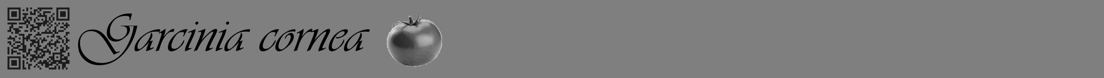 Étiquette de : Garcinia cornea - format a - style noire57simpleviv avec qrcode et comestibilité simplifiée