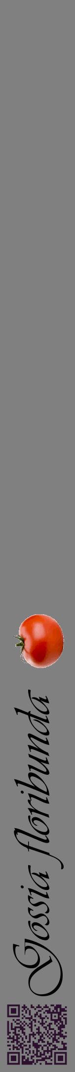 Étiquette de : Gossia floribunda - format a - style noire57viv avec qrcode et comestibilité simplifiée