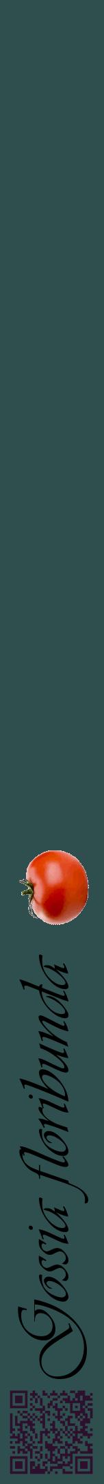 Étiquette de : Gossia floribunda - format a - style noire58viv avec qrcode et comestibilité simplifiée