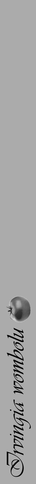 Étiquette de : Irvingia wombolu - format a - style noire37viv avec comestibilité simplifiée - position verticale