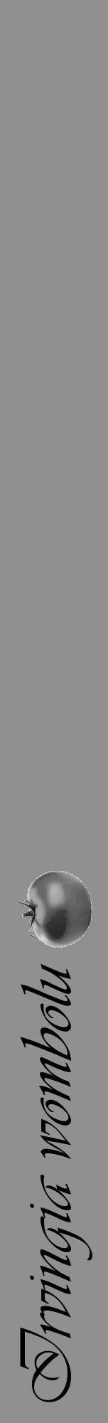 Étiquette de : Irvingia wombolu - format a - style noire4viv avec comestibilité simplifiée - position verticale