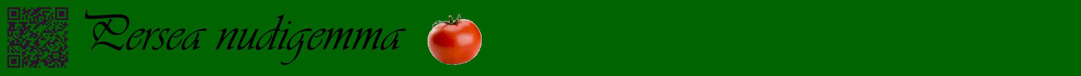 Étiquette de : Persea nudigemma - format a - style noire8simpleviv avec qrcode et comestibilité simplifiée