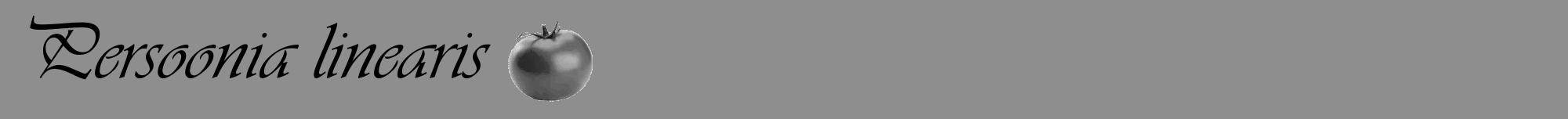 Étiquette de : Persoonia linearis - format a - style noire25viv avec comestibilité simplifiée