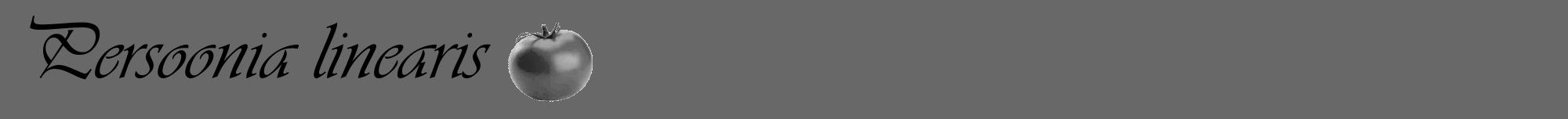Étiquette de : Persoonia linearis - format a - style noire6viv avec comestibilité simplifiée