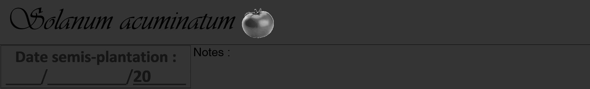 Étiquette de : Solanum acuminatum - format a - style noire46viv avec comestibilité simplifiée
