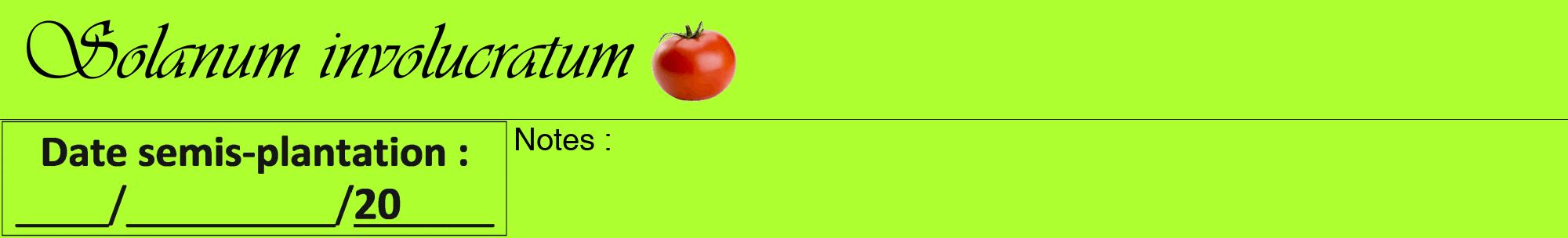 Étiquette de : Solanum involucratum - format a - style noire17viv avec comestibilité simplifiée