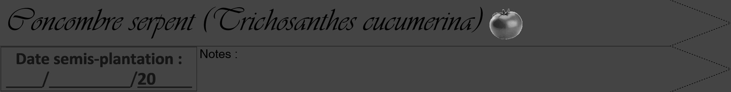 Étiquette de : Trichosanthes cucumerina - format b - style noire48viv avec comestibilité simplifiée