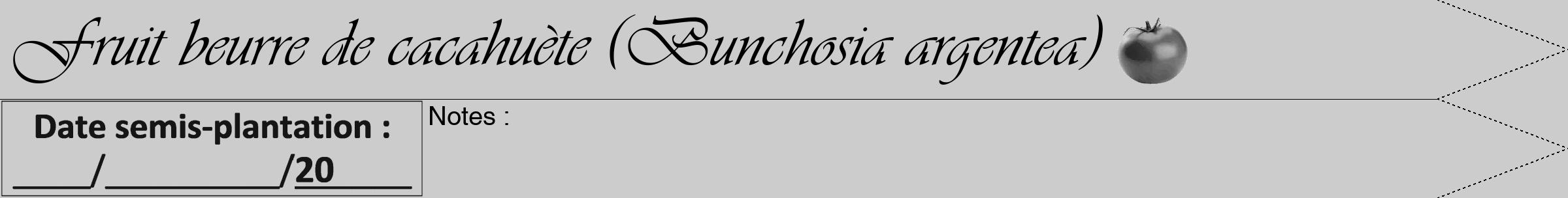 Étiquette de : Bunchosia argentea - format b - style noire0viv avec comestibilité simplifiée