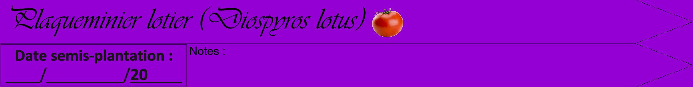 Étiquette de : Diospyros lotus - format b - style noire48viv avec comestibilité simplifiée