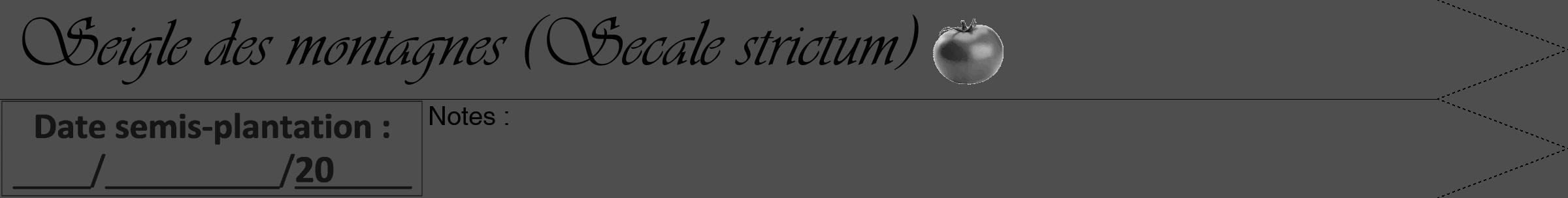 Étiquette de : Secale strictum - format b - style noire33viv avec comestibilité simplifiée
