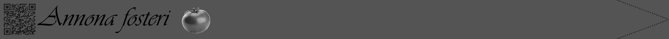 Étiquette de : Annona fosteri - format b - style noire30viv avec qrcode et comestibilité simplifiée