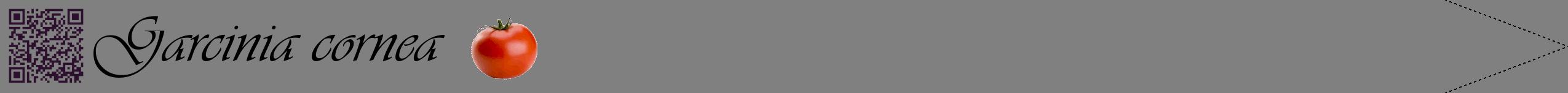 Étiquette de : Garcinia cornea - format b - style noire57simpleviv avec qrcode et comestibilité simplifiée
