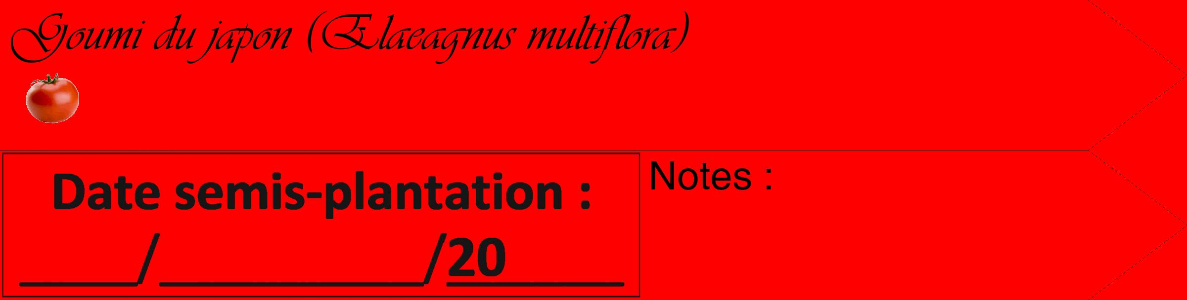 Étiquette de : Elaeagnus multiflora - format c - style noire27_simple_simpleviv avec comestibilité simplifiée